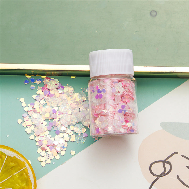 Wholesale DIY Handmade Material Crystal Drip Glue Starry Sky Mixed Glitter Gold Onion Sparkling Star Love Flowing Sand Filler